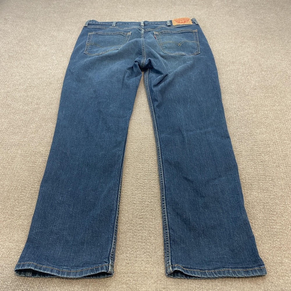 Levis 514 Jeans Mens 38x30 Blue Medium Wash Straight Stretch Denim Pants Classic